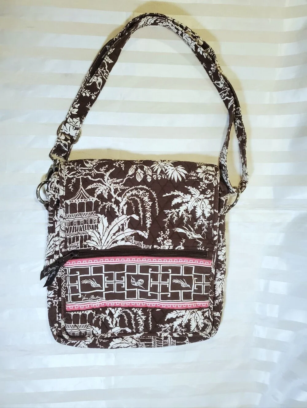 Vera Bradley Crossbody Messenger Crossbody Bag Imperial Toile VTG